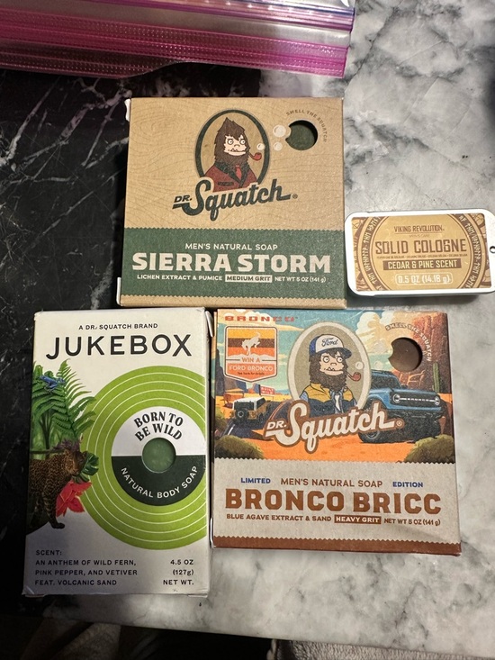 Dr. Squatch Other - Dr. Squatch Sierra Storm & Bronco Bricc Soap Set - Green, Brown, Tan